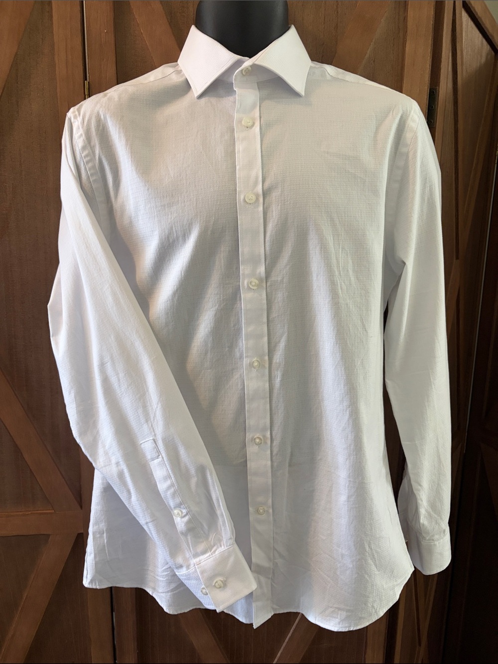 MICHAEL KORS Men's White Slim Fit Dress Shirt - SIZE 15 32/33 (MEDIUM)